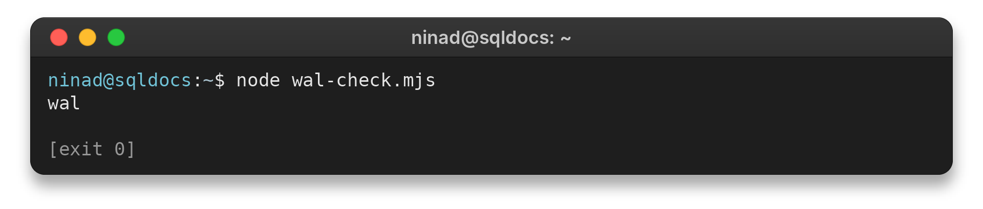 better-sqlite3: Use SQLite in Node.js 3 better-sqlite3 SQLite journal mode output